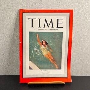 Vintage TIME Magazine Cover Coffee Table Book - Red